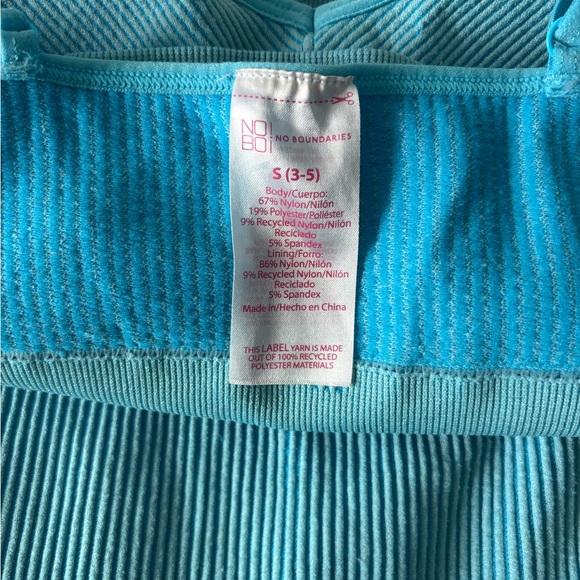 No Boundaries Turquoise Ribbed Set - Picture 2 of 2